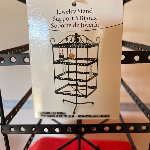 Darice Black Metal Rotating Jewelry Display Revolving Earring Display - Picture 8 of 13